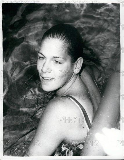 Oct. 10, 1964 - America's Hope for a swimming gold medal in the Tokyo Olympics. American simmer Jenny Duelkel seen at the National Gymnasium, Tokyo where she is getting in some final practice before the start of the Olympic Games. She is the American's big hope for a gold medal in the backstroke event.