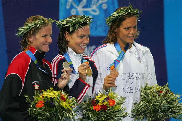 COUGHLIN COVENTRY & MANAUDOU 100M BACKSTROKE ATHENS GREECE 16 August 2004