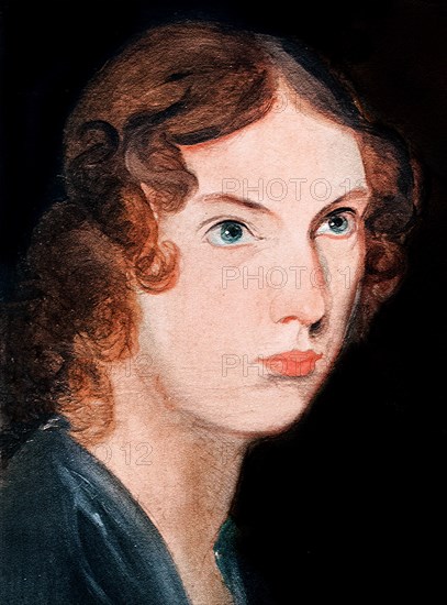 Anne Bronte (1818-1848), portrait based on a painting by her brother, Patrick Branwell Brontë