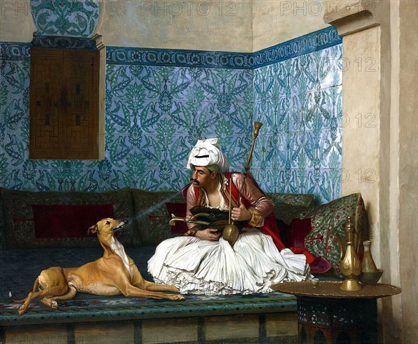 Arnaut and his dog by Jean Leon gerome