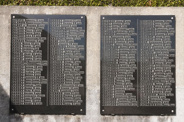 France, Haute-Vienne, Oradour sur Glane, Nazi SS massacre site, June 10, 1944, memorial