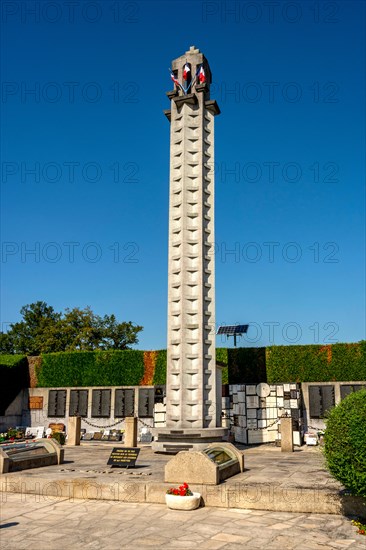 Memorial to the massacred dead at the village of Oradour sur Glane