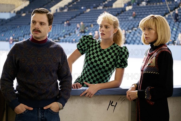 USA. Sebastian Stan and  Margot Robbie in a scene from the ©30West new movie: I, Tonya (2017). Plot: Competitive ice skater Tonya Harding rises amongst the ranks at the U.S. Figure Skating Championships, but her future in the activity is thrown into doubt when her ex-husband intervenes. Ref: LMK106-J1341-281217Supplied by LMKMEDIA. Editorial Only.Landmark Media is not the copyright owner of these Film or TV stills but provides a service only for recognised Media outlets. pictures@lmkmedia.com