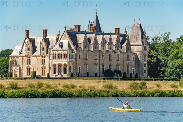 The Château de la Gascherie on the banks of the Erdre river is a typical "folie" by rich Nantes family, France
