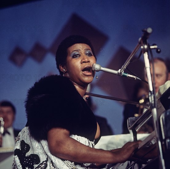 Aretha Franklin playing at the 1973 Montreux Jazz Festival
