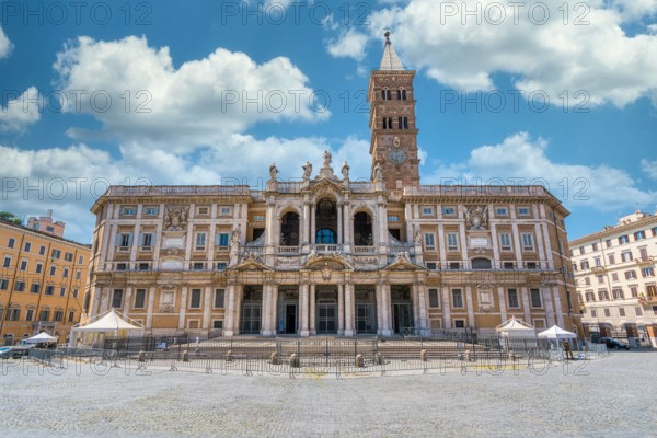 The marvelous facade of the Basilica of Santa Maria Maggiore in Rome, Italy.