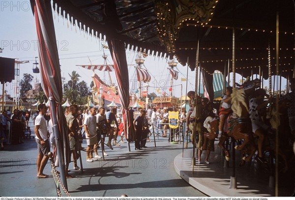 Disneyland in the 1950s. A theme park at the Disneyland Resort in Anaheim, California. It was the first theme park opened by The Walt Disney Company and the only one designed and constructed under the direct supervision of Walt Disney, and opened on July 17, 1955. 1959. Anders Svahn ref SVA9