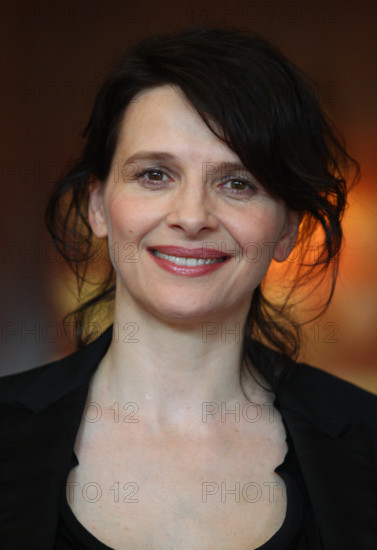Juliette Binoche at a photocall for the movie "Sponsoring" at Hyatt Hotel. The movie is currently in production in Cologne and