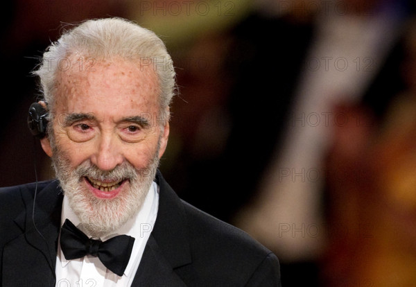 British actor and UNICEF Ambassador Christopher Lee is a guest at the 6th Semper Opera Ball in the Semper Opera in Dresden, Germany, 14 January 2011. More than 2200 guests were expected to the ball with the motto 'Dresden smiles'. Photo: Arno Burgi