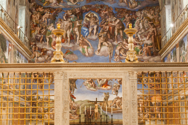 Behind the Scenes at the Sistine Chapel, March 13, 2013, as it readies for the Conclave that welcomes Pope Francis.
