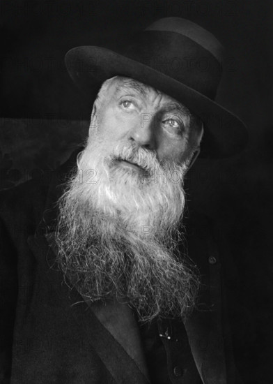 Rodin. Portrait of the French sculptor Auguste Rodin (François Auguste René Rodin: 1840-1917) by Pierre Choumoff, c.1915