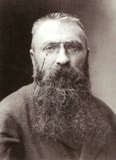 This photograph by Nadar captures the French sculptor Auguste Rodin in 1891, one of the most famous artists of the late 19th century. His works revolutionized sculpture with a focus on expressive detail and form.
