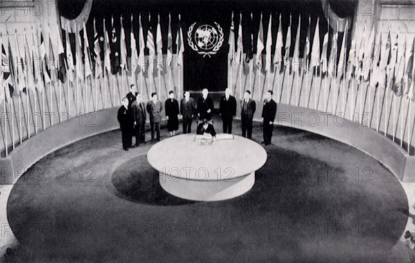 Signing of the United Nations Charter. San Francisco. 1945