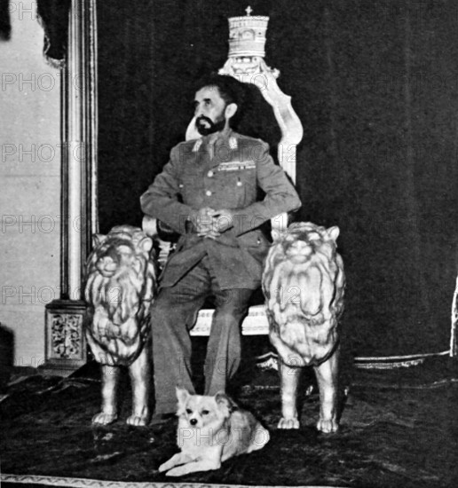 Photograph of Haile Selassie I (1892-1975) Emperor of Ethiopia.