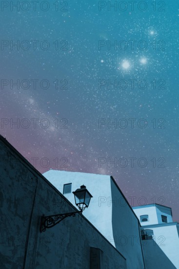 Beautiful abstract surreal landscape collage concept, contemporary colors and mood social background.
