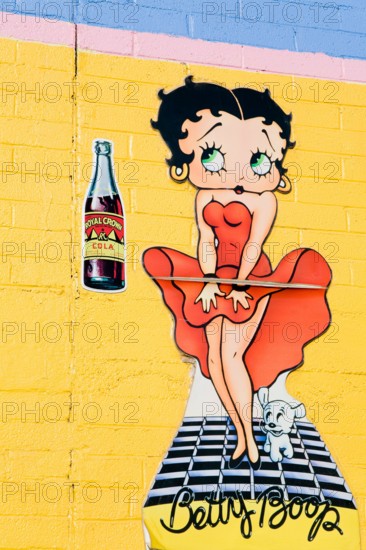 Betty Boop mural on antique store, Las Vegas Boulevard, Las Vegas, Nevada, USA, North America