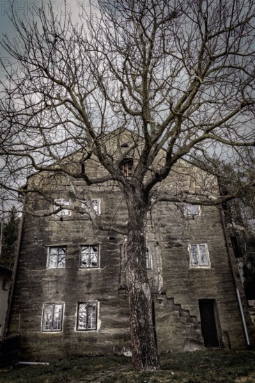 The historical haunted building from stone known as the House of Alchemist, according to folk chronicles a sorcerer lived here, Czech republic.