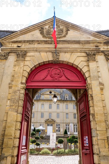 Museum of the Bayeux Tapestry, main gate, eBayeux, Calvados, Normandy Region, Northwestern France