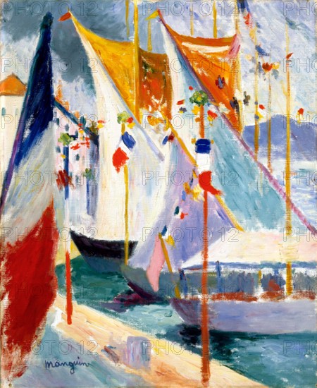 The Port of Saint-Tropez by Henri Manguin (1874-1949), oil on canvas, 1905