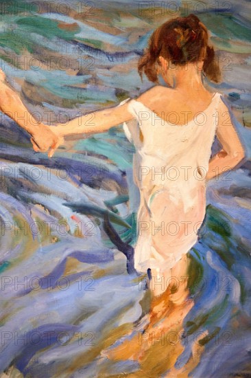 Detail, Niñas en el mar, Girls in the sea, Valencia, 1909, Joaquin Sorolla y Bastida (1863-1923)