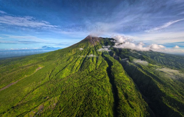 Mount Merapi view from Nawang Jagad Sleman, Central Java, Indonesia