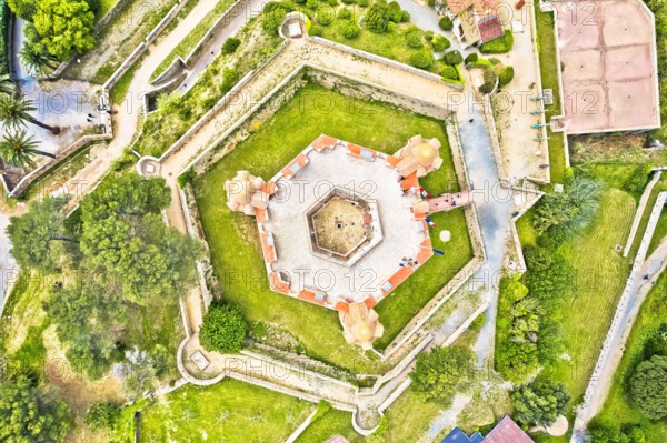 Saint Tropez fortress aerial view, famous tourist destination