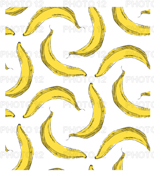 seamless pattern with bananas in graphic for banners, cards, flyers, social media wallpapers, etc. vector illustration