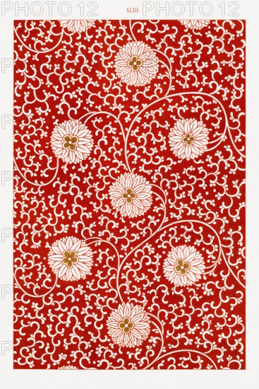 Red floral pattern