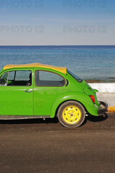 A car at the beach, Cozumel, Mexico