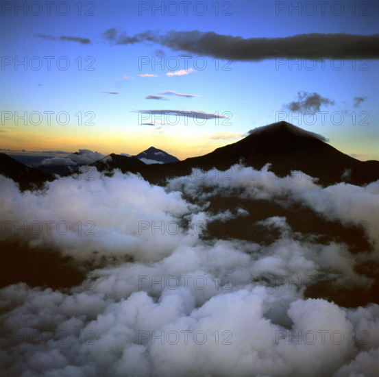 Aerial view of Mount Karisimbi, a dormant volcano in the Virunga Mountains