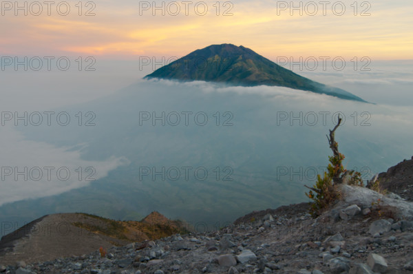 Gunung Merapi Volcano on Java Island in Indonesia