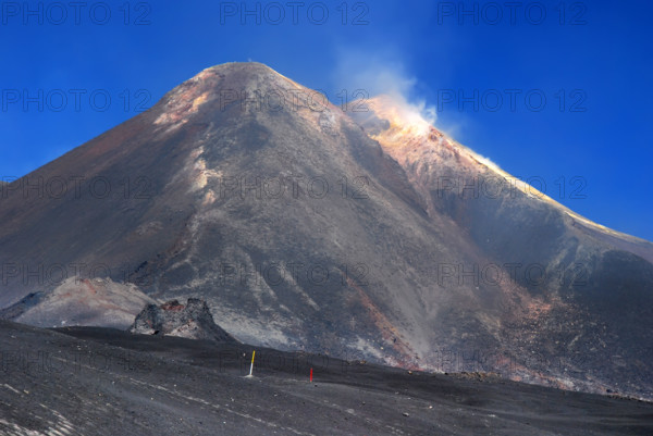 Bocca Nova crater of Etna volcano, in Sicily. The crater is at 3270 m altitude, near principal peak.