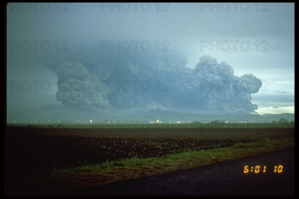 The lateral blast plume from the eruption of Mount Pinatubo on June 15, 1991, caused widespread destruction in the surrounding areas. The eruption was one of the most significant volcanic events of the 20th century.