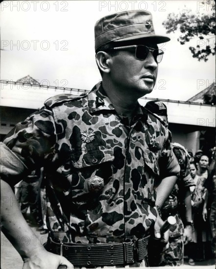1962 - Major General Suharto, Indonesian Army Chief of Staff. At time of picture, Suharto was attending funeral services of generals killed during shorted communist coup of Oct 1, 1965. At this time he was Commander Army Strategic Reserve. Was appointed Army Chief on Oct 14 in special ceremony by President Sukarno -replaces Lt. Gen Yani, who was murdered by communists. © Keystone Pictures USA/ZUMAPRESS.com/Alamy Live News