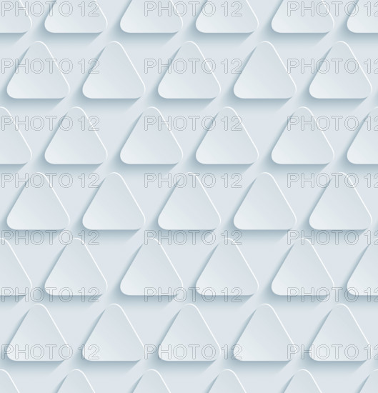Neutral light gray seamless pattern with 3D effect. Tileable vector background.