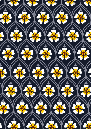 abstract white flower pattern