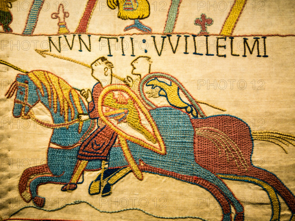 Bayeux Tapestry, Reading Museum, Reading Town Hall, Reading, Berkshire, England, UK, GB .