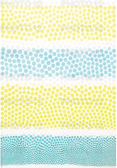 Turquoise blue and yellow doted stripes, vector illustration