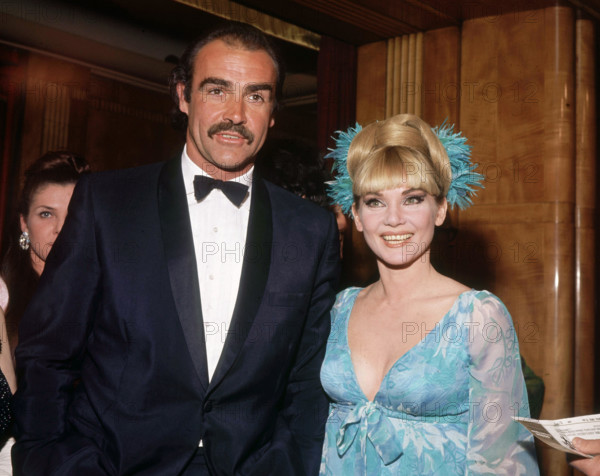 Sean Connery with his wife Diane Cilento at the film premiere of, "You Only Live Twice" (1967) File Reference # 33751 378THA