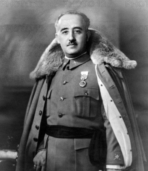 Franco. Portrait of Francisco Franco Bahamonde (1892-1975), as a young man in 1930