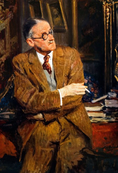 James Joyce. Portrait of the Irish writer James Joyce by Jacques-Emile Blanche, 1935