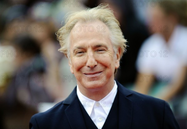 Alan Rickman arriving at the world premiere of Harry Potter and the Deathly Hallows Part 2, in Trafalgar Square in central London.