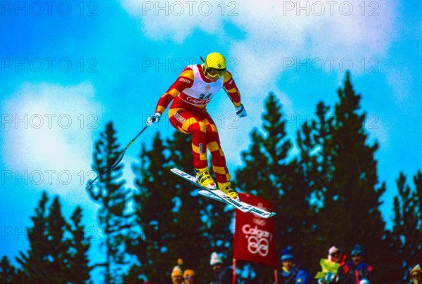 Paul Accola (SUI) winner of the bronze medal in the Men's Combined at the 1988 Olympic Winter Games