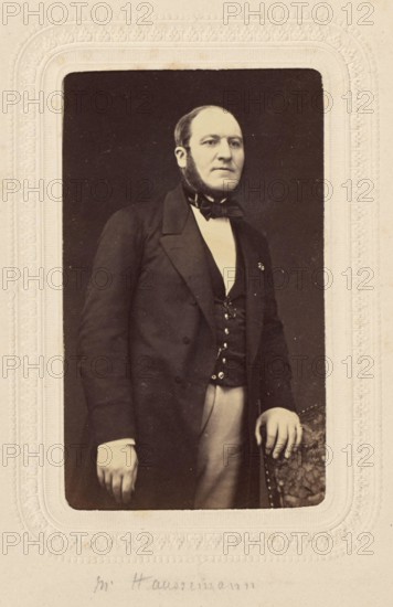 Baron Georges Eugene Haussmann (1809 - 1891). Pierre Petit (French, 1832 - 1909)