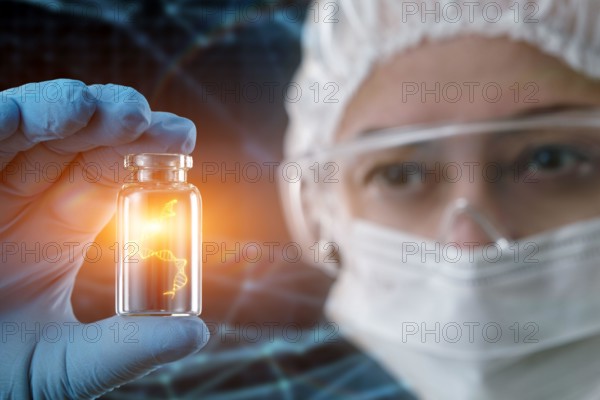 DNA molecule research. Genetic research abstract concept. Medical concept.