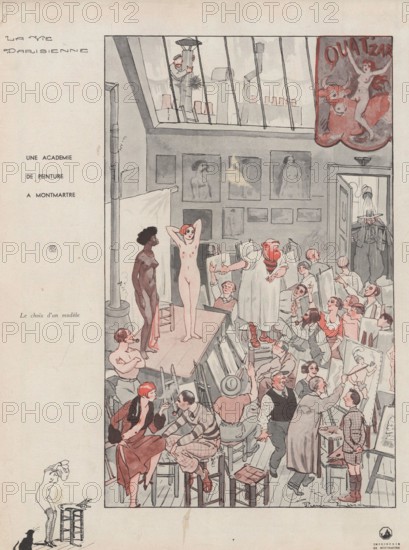 1930s France La Vie Parisienne Magazine Plate