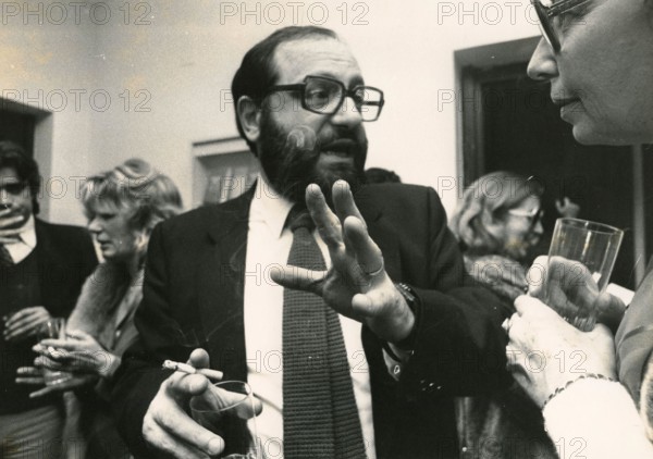 Italian philosopher, semiotician, and writer Umberto Eco, 1980s