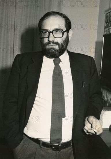 Italian philosopher, semiotician, and writer Umberto Eco, 1980s