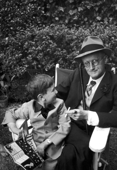 James Joyce and Grandson Stephen