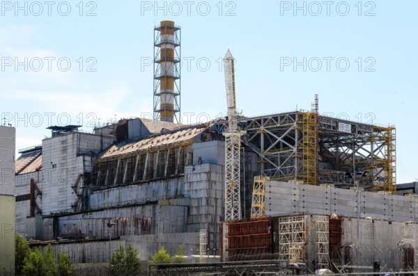 Reactor 4 of the Prypiat power plant that exploded in 1986 resulting in the worst nuclear disaster of all times. Chernobyl Exclusion Zone, Ukraine